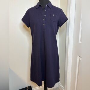 Land’s End Navy Blue Short sleeve Polo shirt dress Size Small